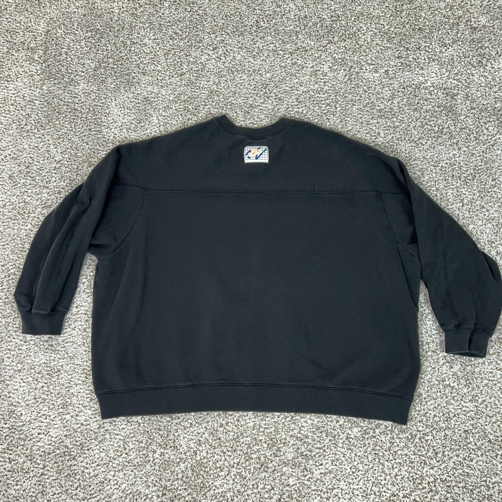 Nike Sweatshirt Womens 3X Black Crewneck Swoosh Retro Oversized Pullover Plus - Picture 7 of 10